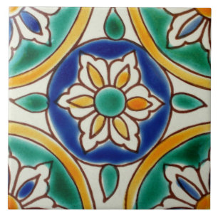 De Cerâmica Azulejo cerâmico da foto da flor espanhola