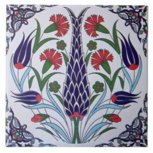 De Cerâmica Azulejo cerâmico da foto do design turco da flor