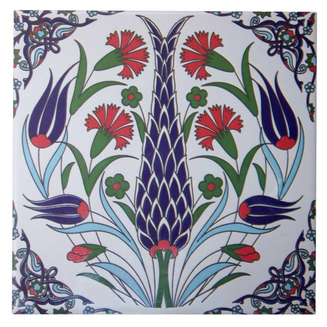 De Cerâmica Azulejo cerâmico da foto do design turco da flor (Frente)