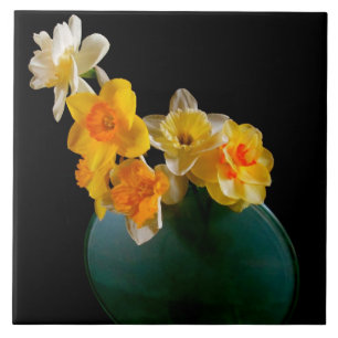De Cerâmica Azulejo cerâmico da foto dos Daffodils grande (6"