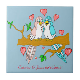 De Cerâmica Azulejo cerâmico da foto dos Lovebirds