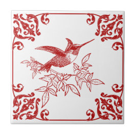 De Cerâmica Azulejo Cerâmico Decoração Beija-flor Vermelho