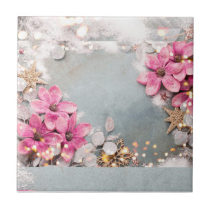 De Cerâmica Azulejo cerâmico decorado rosa