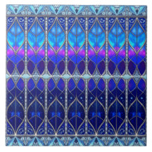 Azulejo Cerâmico Decorativo Azul