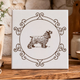 De Cerâmica Azulejo Cerâmico Decorativo Cocker Spaniel