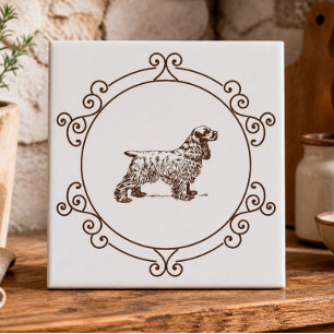 De Cerâmica Azulejo Cerâmico Decorativo Cocker Spaniel