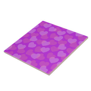 De Cerâmica Azulejo Cerâmico Decorativo com Corações Rosa Inte