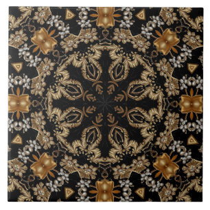 De Cerâmica Azulejo Cerâmico Decorativo Dourado