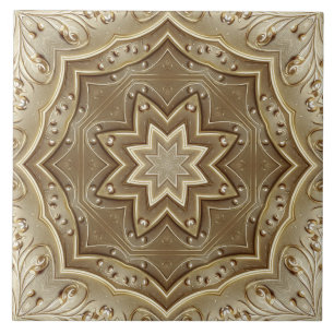 De Cerâmica Azulejo Cerâmico Decorativo Dourado