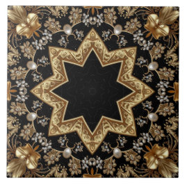 De Cerâmica Azulejo Cerâmico Decorativo Dourado
