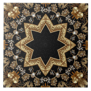 De Cerâmica Azulejo Cerâmico Decorativo Dourado