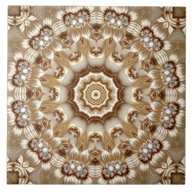 Azulejo Cerâmico Decorativo Dourado