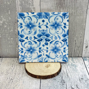 De Cerâmica Azulejo Cerâmico Decorativo Floral Azul Delft