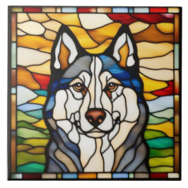 De Cerâmica Azulejo Cerâmico Decorativo Malamute Fofo