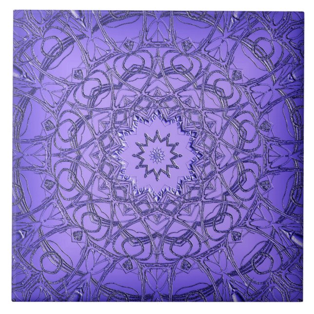 De Cerâmica Azulejo cerâmico decorativo roxo (Frente)
