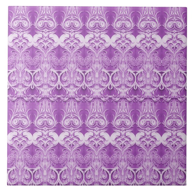 De Cerâmica Azulejo cerâmico decorativo roxo (Frente)