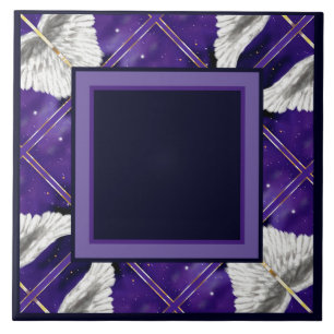 De Cerâmica Azulejo cerâmico detalhado da alma púrpura