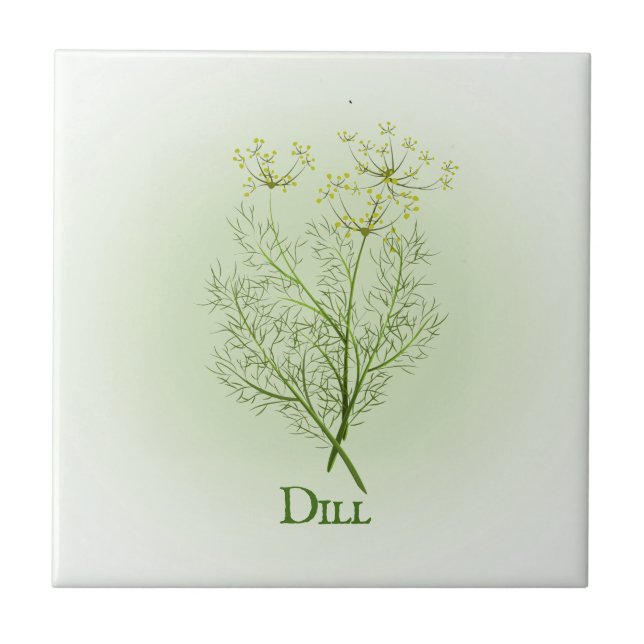 De Cerâmica Azulejo cerâmico Dill Herbal Design (Frente)