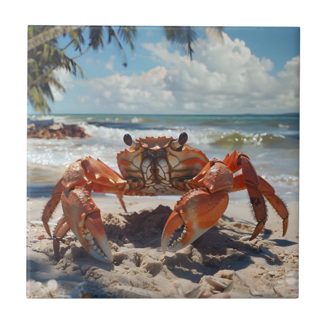De Cerâmica Azulejo Cerâmico do Beach Crab (Frente)