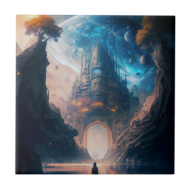 De Cerâmica Azulejo cerâmico do Castelo da Fantasia Futurístic (Frente)