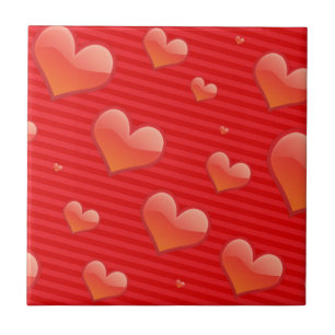 De Cerâmica Azulejo cerâmico do Red Hearts