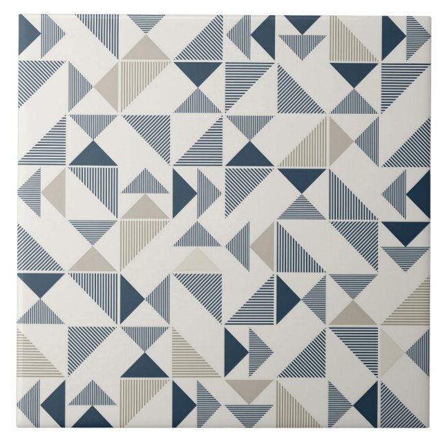 De Cerâmica Azulejo cerâmico do triângulo geométrico moderno (Frente)