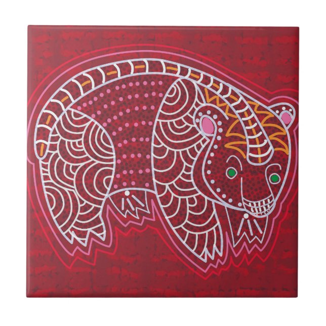 De Cerâmica Azulejo Cerâmico do Urso Original (Frente)