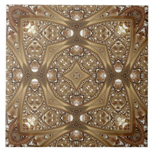 De Cerâmica Azulejo Cerâmico Dourado Ornamentado