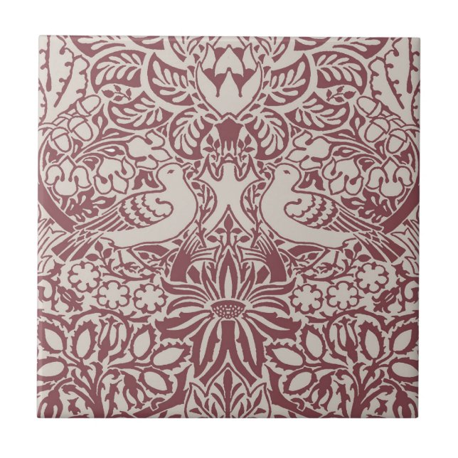 De Cerâmica Azulejo cerâmico Dove e Rosa (Frente)