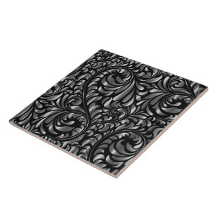 De Cerâmica Azulejo cerâmico - Drama em preto e prata