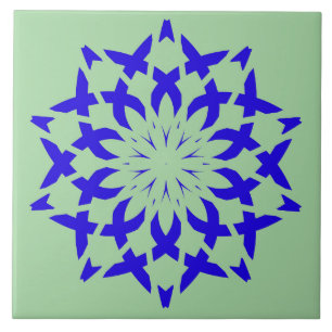 De Cerâmica Azulejo cerâmico, elegante design azul e verde