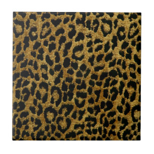 De Cerâmica Azulejo Cerâmico Estampa Leopardo Preto Dourado Ro