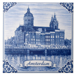 De Cerâmica azulejo cerâmico estilo Amsterdam Delft Blue