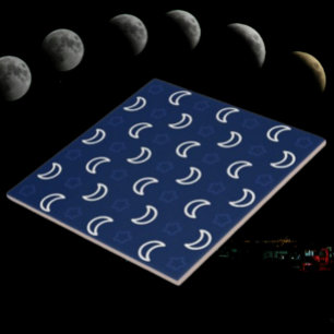 De Cerâmica Azulejo Cerâmico Estrelas & Lua – Azul Marinho