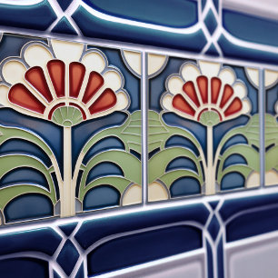 De Cerâmica Azulejo Cerâmico Floral Art Nouveau Bloom