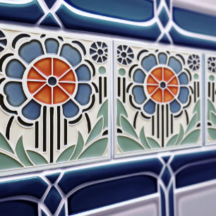 De Cerâmica Azulejo Cerâmico Floral Art Nouveau Bloom