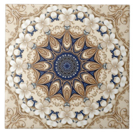 De Cerâmica Azulejo Cerâmico Floral Dourado Azul