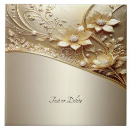 De Cerâmica Azulejo Cerâmico Floral Dourado Ornate Moderno