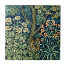 Azulejo Cerâmico Floral Floresta William Morris