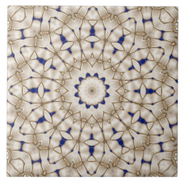 De Cerâmica Azulejo Cerâmico Floral Geométrico Dourado Azul