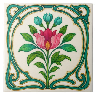 De Cerâmica Azulejo Cerâmico Floral Muito Bonito no Estilo Art