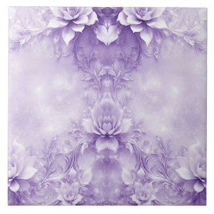 De Cerâmica Azulejo cerâmico Flores brancas roxas