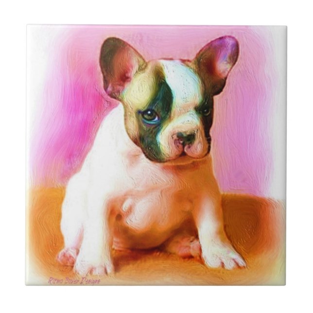 De Cerâmica Azulejo cerâmico francês Buldog (Frente)