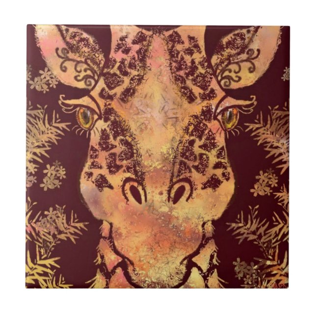 De Cerâmica Azulejo Cerâmico Giraffe (Frente)