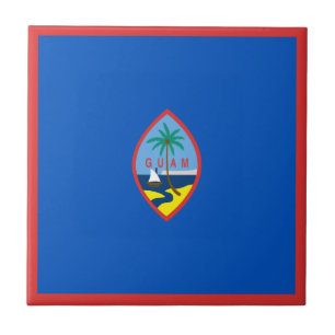 De Cerâmica Azulejo Cerâmico Guam Flag