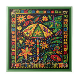 De Cerâmica Azulejo Cerâmico Huichol Loteria: Azulejo El Parag