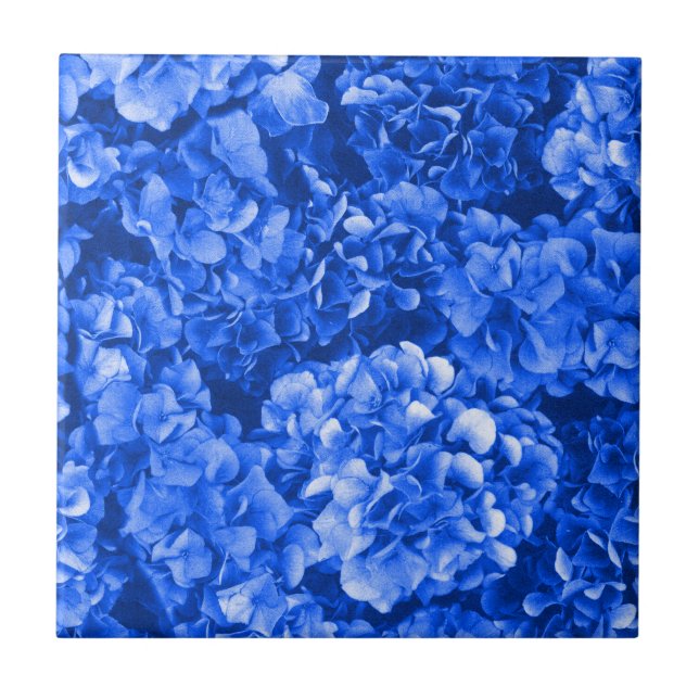 De Cerâmica Azulejo cerâmico Hydrangea azul (Frente)