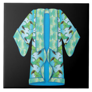 De Cerâmica Azulejo Cerâmico Kimono Azul