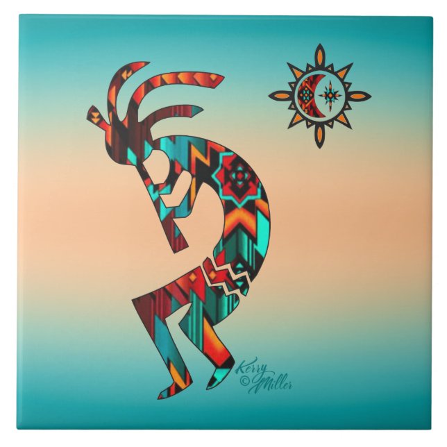 De Cerâmica Azulejo Cerâmico Kokopelli (Frente)