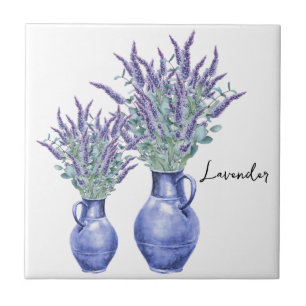 De Cerâmica Azulejo cerâmico/Lavanda Trivet-Floral
